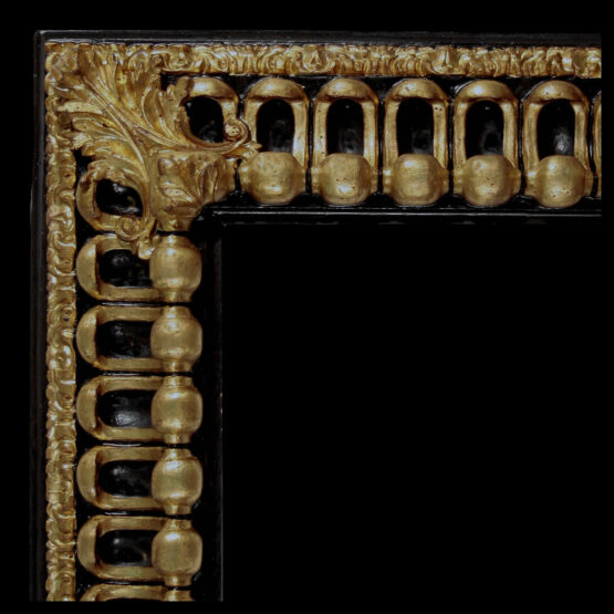 black baroque picture frame detail