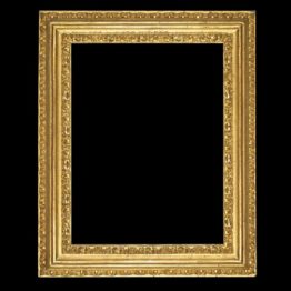 6 x 8 Black W/ Red Rub Finish & Hand Applied Gold Leaf   Beautiful Picture Frame 